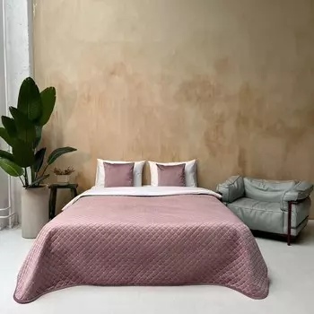 Покрывало с наволочками «Бархат +», размер 230х240 см, цвет розовый