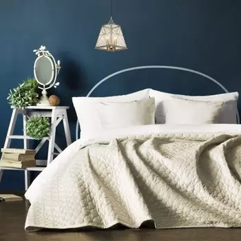 Покрывало с наволочками «Бархат», размер 230х250 см, цвет айвори