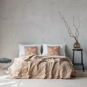 Покрывало с наволочками «Даллас», размер 230х250 см, цвет бежевый