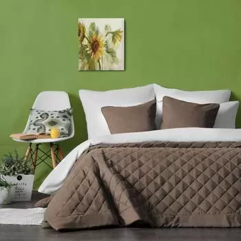 Покрывало с наволочками «Ким», размер 160х220 см, цвет капучино