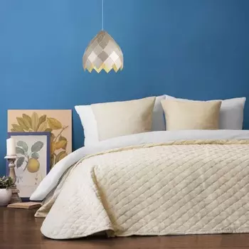 Покрывало с наволочками «Тина», размер 160х230 см, цвет сливочный