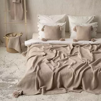 Покрывало «Шифу», размер 220х240 см, цвет бежевый