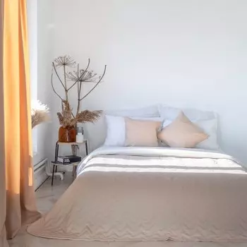 Покрывало «Сканди», размер 220x240 см, цвет бежевый