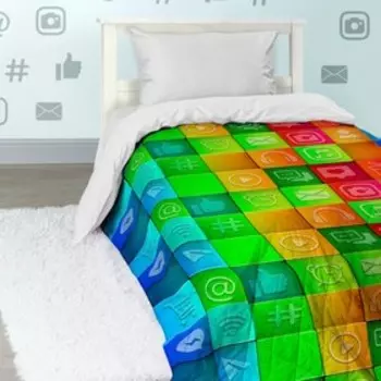 Покрывало «Социальные сети», размер 145х200 см