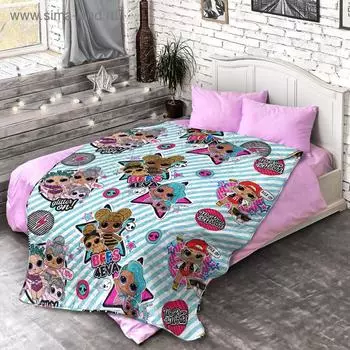 Покрывало стеганое Непоседа L.O.L.Surprise Stars 145х200см поплин 105 гм хл100%