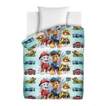 Покрывало стеганое Щенячий патруль «Маршал, Гонщик и Крепыш» 145х200см, поплин 105г