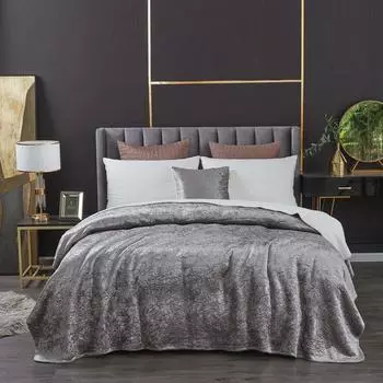 Покрывало «Ундина», размер 220х240 см, цвет серый