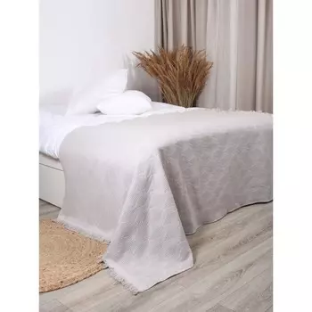 Покрывало вафельное Diamond grey beige, размер 150x200 см