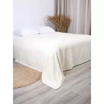 Покрывало велюровое Palm milky, размер 200x220 см