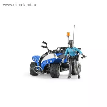 Полицейский квадроцикл с фигуркой, цвет МИКС