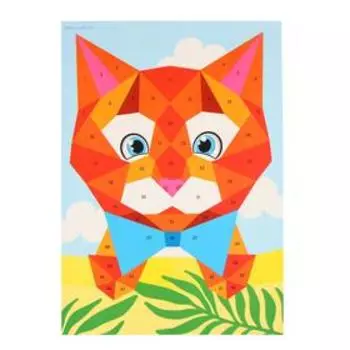 Полигональная аппликация «Котик»