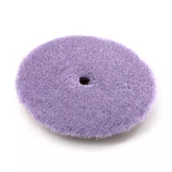 Полировальный круг Shine Systems Lila Wool Pad, лиловый мех, 155 мм