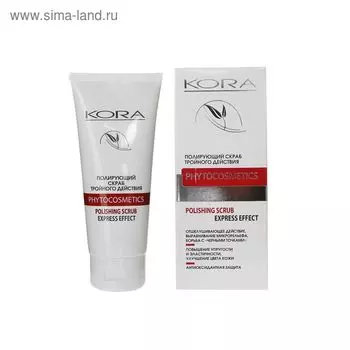 Полирующий скраб Kora, для лица, тройного действия, 100 мл