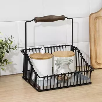 Полка для кухни, для рейлинга, 211120 см, чёрная