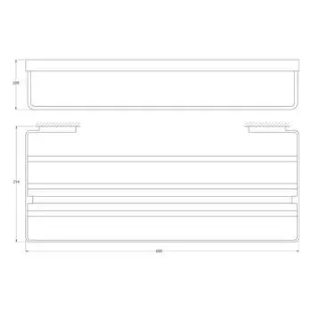 Полка для полотенец со штангой 60 cm, хром