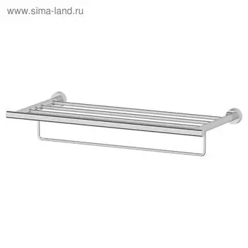 Полка для полотенец со штангой, ширина 60 см, хром