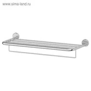 Полка для полотенец со штангой, ширина 70 см, хром