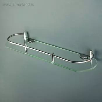Полка для ванной комнаты, 40×11×4 см, металл, стекло