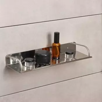 Полка для ванной настенная, 40×12×4 см, нержавеющая сталь