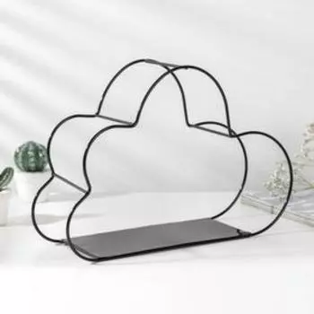 Полка Доляна «Облачко», 10×32×21 см, цвет чёрный