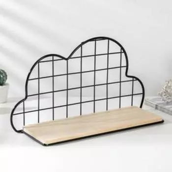 Полка Доляна «Облачко», 11,3×34,5×18,7 см, цвет чёрный