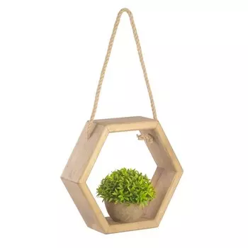 Полка «Хоннинг», 350 × 350, неокрашенная, с канатом, массив