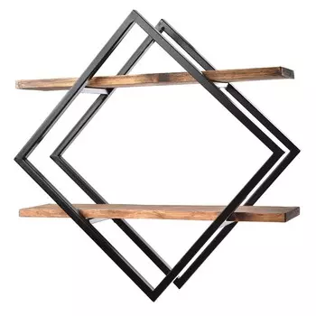 Полка настенная «Лофт» Rum, 707150707 мм, цвет дуб табачный/чёрный муар