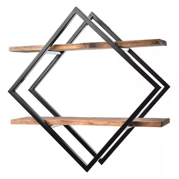 Полка настенная «Лофт» Rum, 400150400 мм, цвет дуб табачный/чёрный муар