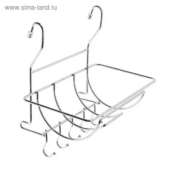 Полка на рейлинг для полотенец с крючками