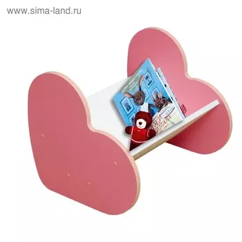 Полка напольная №8, 500420400 мм, цвет белый / розовый