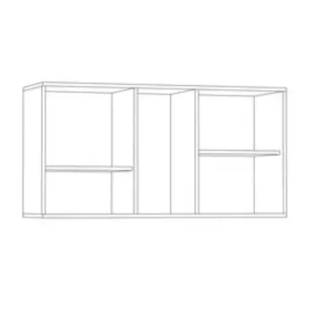 Полка навесная 230 Линда, 1100х340х560, Дуб сонома/Белый