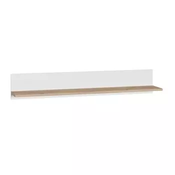 Полка навесная Джастин 16.485, 1200х216х200, Белый шагрень/Дуб белый