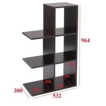 Полка навесная и настольная Вайт №2, 500х300х932, Венге