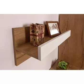 Полка настенная «Лойс 89», 688212250 мм, цвет дуб золотистый/белый