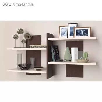 Полка навесная П-23 430х880х190 Дуб выбеленный/Венге