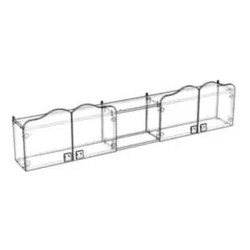 Полка навесная «Принцесса», 2032 × 240 × 450 мм, цвет дуб сонома