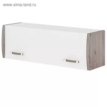 Полка навесная с фасадом ПФД, 1000 290 320 мм, цвет нельсон / белый