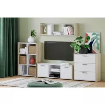 Полка настенная «Симпл», 1200220380 мм, цвет белый/дуб сонома