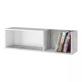 Полка навесная «СТК №30», 1000234280 мм, цвет белое сияние / цемент светлый