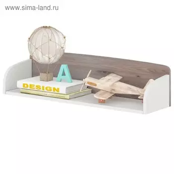 Полка открытая, 900 240 220 мм, цвет нельсон / белый