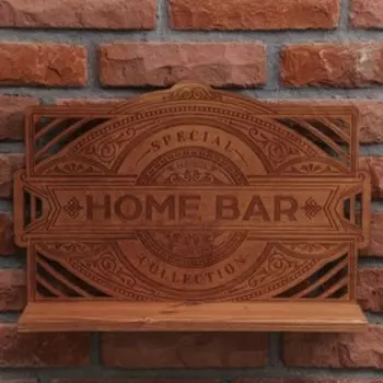 Полка под алкоголь Home bar, 45 × 32.5 × 10 см