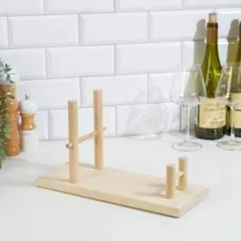 Полка подставка под бутылку, цвет натуральный