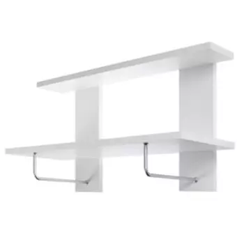 Полка подвесная для ванной комнаты "Вега 6002", с держателем полотенец, 60 х 22,6 х 33,2