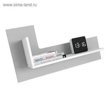 Полка Polini kids Mirum 5Y 800, цвет белый-серый