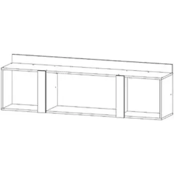 Полка навесная «Ривьера», 3291601480 мм, цвет анкор светлый