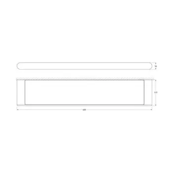 Полка с держателями 60 см матовое стекло, черный ARTWELLE