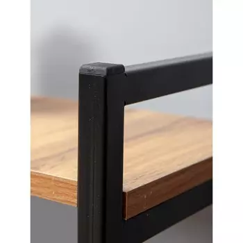 Полка-стеллаж Tokyo lite, 750260608 мм, ЛДСП / металл, цвет дуб вотан / чёрный