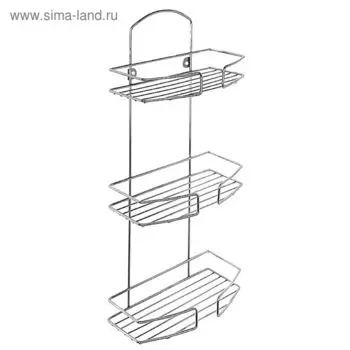 Полка трёхъярусная Milardo, прямая, проволока стальная