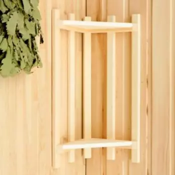 Полка угловая 2 яруса 133355см, липа "Добропаровъ"