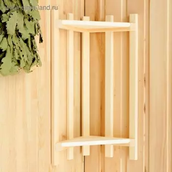 Полка угловая 2 яруса 133355см, липа "Добропаровъ"